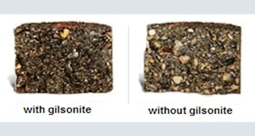 Asphaltite in asphalt